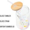 Silver Buffalo Wednesday Addams Family “On Wednesdays We Wear Black” Glass Jar Tumbler with Bamboo Lid and Glass Straw, 16 Ounces(Wicked Glinda)