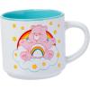 Silver Buffalo Winnie the Pooh 100 Acre Wood Destination 4-Pack Ceramic Mug Stack, 10-Ounces(Care Bears Rainbow Heart Logo)
