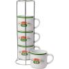 Silver Buffalo Winnie the Pooh 100 Acre Wood Destination 4-Pack Ceramic Mug Stack, 10-Ounces(Gilmore Girls Locations)