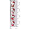 Silver Buffalo Winnie the Pooh 100 Acre Wood Destination 4-Pack Ceramic Mug Stack, 10-Ounces(Hello Kitty Poses)