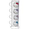 Silver Buffalo Winnie the Pooh 100 Acre Wood Destination 4-Pack Ceramic Mug Stack, 10-Ounces(Kitty Multi Faces)