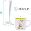 Silver Buffalo Winnie the Pooh 100 Acre Wood Destination 4-Pack Ceramic Mug Stack, 10-Ounces(Winnie the Pooh)