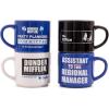 Silver Buffalo Winnie the Pooh 100 Acre Wood Destination 4-Pack Ceramic Mug Stack, 10-Ounces(white/Black/Blue)