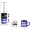 Silver Buffalo Winnie the Pooh 100 Acre Wood Destination 4-Pack Ceramic Mug Stack, 10-Ounces(white/Black/Blue)