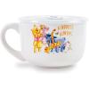 Silver Buffalo Winnie the Pooh We Are Family Ceramic Soup Mug w Vented Plastic Lid, 24 Ounces