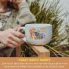 Silver Buffalo Winnie the Pooh We Are Family Ceramic Soup Mug w Vented Plastic Lid, 24 Ounces