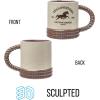 Silver Buffalo Yellowstone Dutton Ranch Montana Rope Ceramic 3D Sculpted Mug, 20 Ounces