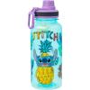Silver Buffalo Bratz Airbrush Featuring Yasmin, Sasha, Jade, and Cloe Twist Spout Plastic Water Bottle with Stickers You Stick Yourself, 32 Ounces(Disney Lilo and Stitch)