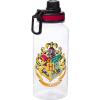Silver Buffalo Bratz Airbrush Featuring Yasmin, Sasha, Jade, and Cloe Twist Spout Plastic Water Bottle with Stickers You Stick Yourself, 32 Ounces(Harry Potter Hogwarts House)