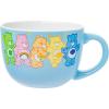 Silver Buffalo Care Bears Ceramic Soup Mug Featuring Good Luck Bear, Cheer Bear, Friend Bear, Funshine Bear, and Grumpy Bear, 24 Ounces