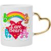 Silver Buffalo Care Bears Rainbow Mug with Sculpted Heart Handle, Features Bedtime, Good Luck, Cheer and Tenderheart Bears, 14 Ounces(Care Bears)