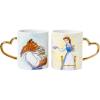 Silver Buffalo Care Bears Rainbow Mug with Sculpted Heart Handle, Features Bedtime, Good Luck, Cheer and Tenderheart Bears, 14 Ounces(Disney Princess Belle Beast)