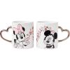 Silver Buffalo Care Bears Rainbow Mug with Sculpted Heart Handle, Features Bedtime, Good Luck, Cheer and Tenderheart Bears, 14 Ounces(Minnie & Mickey Blowing Kiss)