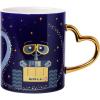 Silver Buffalo Care Bears Rainbow Mug with Sculpted Heart Handle, Features Bedtime, Good Luck, Cheer and Tenderheart Bears, 14 Ounces(Pixar Wall E Eve Heart)