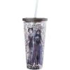 Silver Buffalo Care Bears Rainbow Stars Gold Confetti Cold Cup Featuring Funshine, Grumpy, Good Luck, Bedtime, Cheer, and Tenderheart Bears, 32 Ounces(Crow Background)