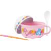 Silver Buffalo Care Bears Soup Mug and Bowl Lid with Spoon and Chopsticks Featuring Bedtime Bear, Best Friend Bear, Wish Bear, and Cheer Bear, 13 Ounce Bowl Lid and 22 Ounce Mug