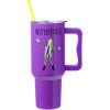 Silver Buffalo Chucky Wanna Play Stainless Steel Tumbler with Handle and Straw, Fits in Standard Cup Holder, 40 Ounces(Beetlejuice)