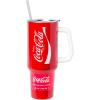 Silver Buffalo Chucky Wanna Play Stainless Steel Tumbler with Handle and Straw, Fits in Standard Cup Holder, 40 Ounces(Coca-Cola)