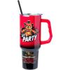 Silver Buffalo Chucky Wanna Play Stainless Steel Tumbler with Handle and Straw, Fits in Standard Cup Holder, 40 Ounces(Five Nights at Freddy’s Let’s Party)