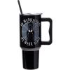 Silver Buffalo Chucky Wanna Play Stainless Steel Tumbler with Handle and Straw, Fits in Standard Cup Holder, 40 Ounces(On Wednesdays We Wear Black)