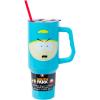 Silver Buffalo Chucky Wanna Play Stainless Steel Tumbler with Handle and Straw, Fits in Standard Cup Holder, 40 Ounces(South Park Cartman)