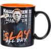 Silver Buffalo Classic Ouija Board Inspired Mystifying Oracle Good Bye Scary Ceramic Black Mug, 20 Ounces(Halloween II Slay All Day)