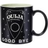 Silver Buffalo Classic Ouija Board Inspired Mystifying Oracle Good Bye Scary Ceramic Black Mug, 20 Ounces(Ouija Board)