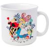 Silver Buffalo Disney Alice in Wonderland Featuring Queen of Hearts, Cheshire Cat, Mad Hatter, and White Rabbit Ceramic Camper Mug, 20 Ounces