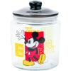 Silver Buffalo Disney Alice in Wonderland Flowers and Mushrooms Glass Cookie Snack Candy Jar with Lid (Small)(Mickey Mouse (Glass))