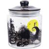 Silver Buffalo Disney Alice in Wonderland Flowers and Mushrooms Glass Cookie Snack Candy Jar with Lid (Small)(Nightmare Before Christmas (Glass))