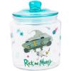 Silver Buffalo Disney Alice in Wonderland Flowers and Mushrooms Glass Cookie Snack Candy Jar with Lid (Small)(Rick and Morty (Glass))
