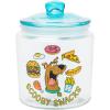 Silver Buffalo Disney Alice in Wonderland Flowers and Mushrooms Glass Cookie Snack Candy Jar with Lid (Small)(Scooby Doo Scooby Snacks (Glass))