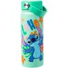 Silver Buffalo Disney Lilo and Stitch “Aloha” Stainless Steel Water Bottle with Swivel Handle, 20 Ounces(Lilo and Stitch)