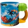Silver Buffalo Disney Lilo and Stitch Beauty and the Beast Costume Be Our Guest Ceramic Mug, 20 Ounces(3D Sculpted Palm Tree Handle (20 Ounces))