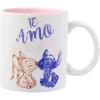 Silver Buffalo Disney Lilo and Stitch Beauty and the Beast Costume Be Our Guest Ceramic Mug, 20 Ounces(Stich and Angel: Te Amo (20 Ounces))