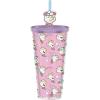 Silver Buffalo Disney Lilo and Stitch Cosmic Surfer Plastic Cold Cup with Lid and Straw Topper, 24 Ounces(Beauty and the Beast Chip)
