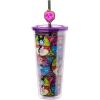 Silver Buffalo Disney Lilo and Stitch Cosmic Surfer Plastic Cold Cup with Lid and Straw Topper, 24 Ounces(Disney Villains)