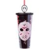 Silver Buffalo Disney Lilo and Stitch Cosmic Surfer Plastic Cold Cup with Lid and Straw Topper, 24 Ounces(Friday the 13th)