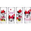 Silver Buffalo Disney Minnie Red Stripe Dots 4 Pack Tumbler Glass Set, 10 Ounces