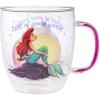 Silver Buffalo Disney Nightmare Before Christmas Forever and Always Glitter Handle Glass Mug, 14 Ounces(Little Mermaid)