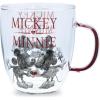 Silver Buffalo Disney Nightmare Before Christmas Forever and Always Glitter Handle Glass Mug, 14 Ounces(Mickey and Minnie Mouse)