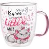 Silver Buffalo Disney Nightmare Before Christmas Forever and Always Glitter Handle Glass Mug, 14 Ounces(The Aristocats)
