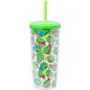 Silver Buffalo Disney Nightmare Before Christmas “Forever and Always” Spill Resistant Plastic Tumbler Featuring Jack Skellington and Sally, 20 Ounces(Multicolor)