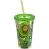 Silver Buffalo Disney Pixar Toy Story Buzz Lightyear Plastic Cold Cup with Lid and Straw, 16-Ounces