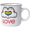 Silver Buffalo Disney Pride Mickey Hands Ceramic Camper Style Coffee Mugs, 20 Ounces(Pride Mickey)