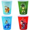 Silver Buffalo Disney Princess Featuring Belle, Snow White, Ariel, and Cinderella Floral 4 Pack Plastic Mini Cup Set, 1.5 Ounces(Avatar the Last Airbender)