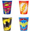 Silver Buffalo Disney Princess Featuring Belle, Snow White, Ariel, and Cinderella Floral 4 Pack Plastic Mini Cup Set, 1.5 Ounces(DC Comics Paint Splatter)