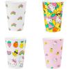 Silver Buffalo Disney Princess Featuring Belle, Snow White, Ariel, and Cinderella Floral 4 Pack Plastic Mini Cup Set, 1.5 Ounces(Hello Kitty Fruit)