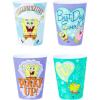 Silver Buffalo Disney Princess Featuring Belle, Snow White, Ariel, and Cinderella Floral 4 Pack Plastic Mini Cup Set, 1.5 Ounces(SpongeBob)
