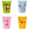 Silver Buffalo Disney Princess Featuring Belle, Snow White, Ariel, and Cinderella Floral 4 Pack Plastic Mini Cup Set, 1.5 Ounces(Winnie the Pooh)
